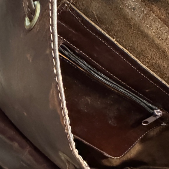 Vintage Brown Leather Backpack